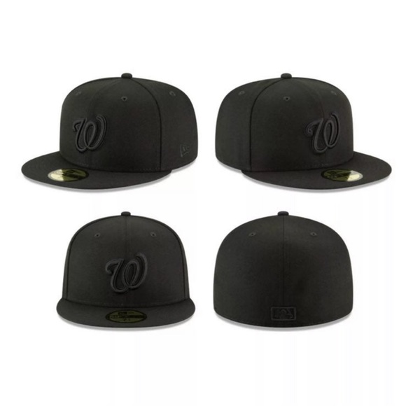NEW ERA - MLB Baseball - Washington Nationals 59FIFTY Fitted Cap - Triple Black - Picture 2 of 5